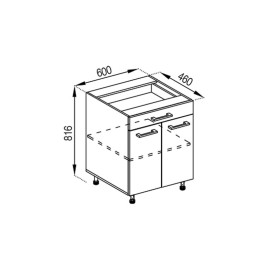 Кухонна секція нижня Н 60 ДШ FAVORIT Марта  Світ меблів 