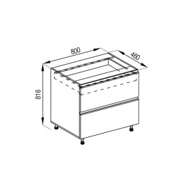 Кухонная секция нижняя Н 80 Ш ( + ВШ) LUX Софи Мир мебели