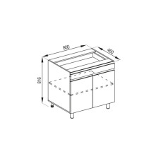 Кухонная секция нижняя Н 80 ДШ LUX Влада Мир мебели