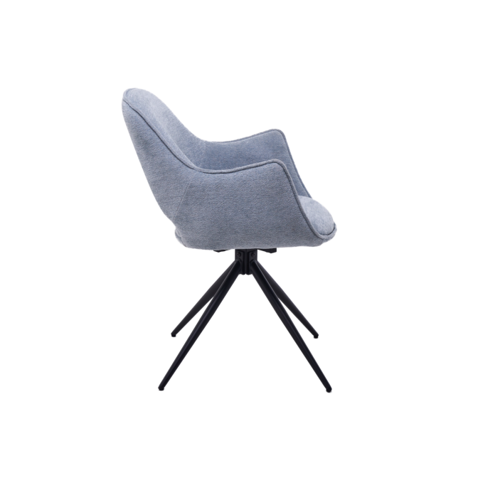 Стілець поворотний R-150 блу-грей  +  чорний Vetro mebel