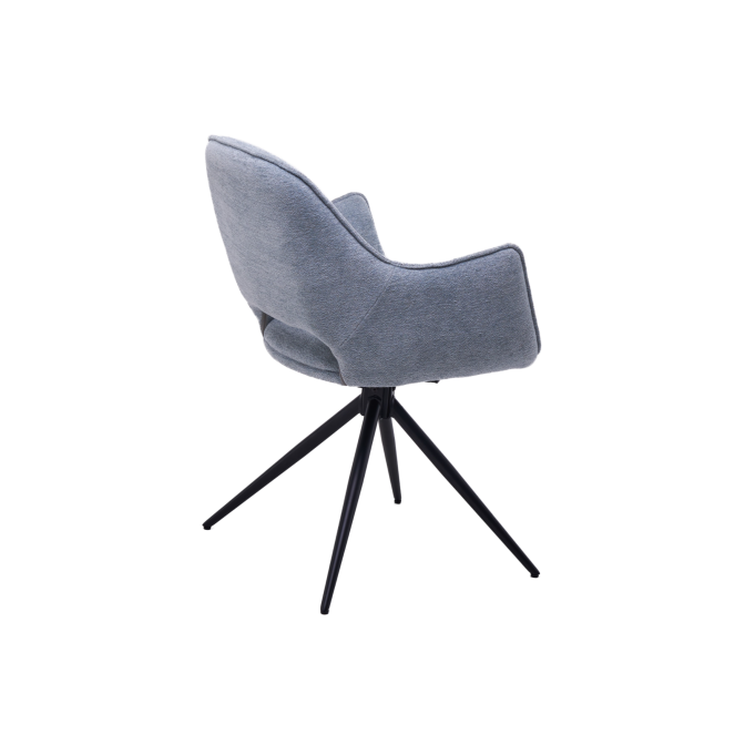 Стілець поворотний R-150 блу-грей  +  чорний Vetro mebel