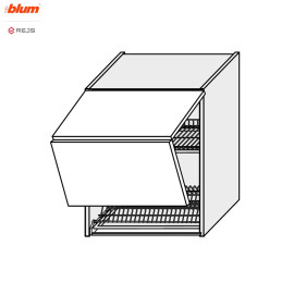 Кухонна секція Валенсія верхня 80ВС/720 2дв Сушка Aventos Pro Blum  +  Rejs VL-488W/9003 MiroMark