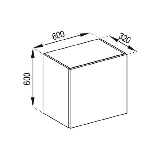 Кухонна секція під витяжку 60 ОКАП (h-920) Марта  Світ меблів
