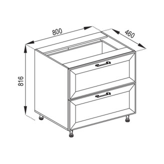 Кухонна секція нижня Н 80 Ш LUX Марго Світ меблів