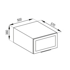 Кухонная секция антресоль А 50 (570) Анна Мир мебели 