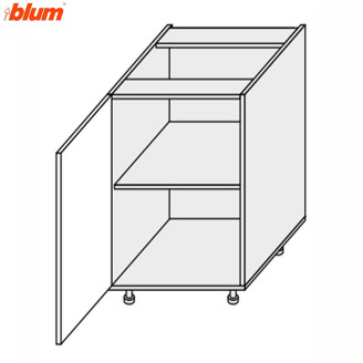 Кухонна секція Мері нижня 50Н/820 1дв Pro Blum MR-051W/9003gl MiroMark