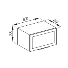 Кухонная секция антресоль А 80 (320) Анна Мир мебели  