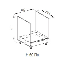 Кухонная секция нижняя Н 60Пл LUX Алиса Мир мебели