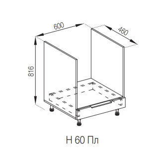 Кухонна секція нижня Н 60Пл LUX Аліса Світ меблів