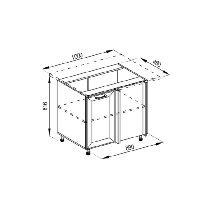 Кухонная секция нижняя Н 100 Марго Мир мебели