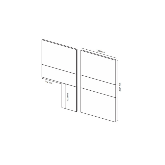 Шкаф-купе 2.5м 2Дв Вильма / Wilma Белый MiroMark WL-26-WB
