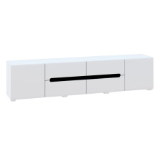 Тумба под ТВ Глянец Белый / Чёрный Бьянко Мир Мебели