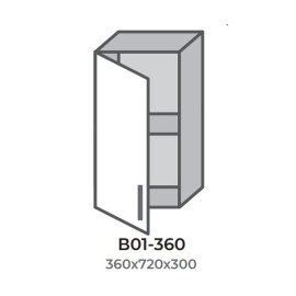 Кухонная секция В01-360 верхняя 360 один фасад Оптима Эверест  