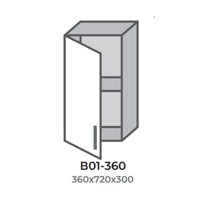 Кухонная секция В01-360 верхняя 360 один фасад Оптима Эверест  