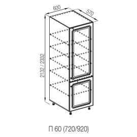 Кухонна секція пенал П 60 Валенсія Світ меблів 