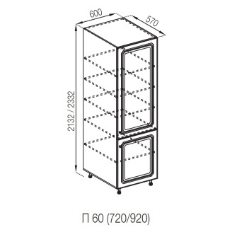 Кухонная секция пенал П 60 Валенсия Мир мебели 