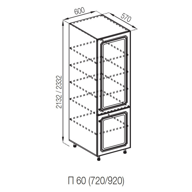 Кухонна секція пенал П 60 Валенсія Світ меблів 