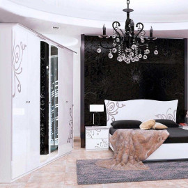 Комплект спальни Богема 6Дв Шкаф 6Дв Кровать 1,6 БК Тумба прикроватная 2Шх 2 шт Комод 3Шх Зеркало 900х600 MiroMark