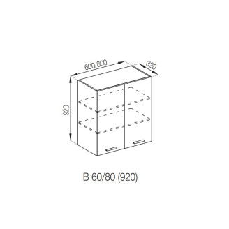 Кухонна секція верхня В 60 (h-920) Б'янка Світ меблів  