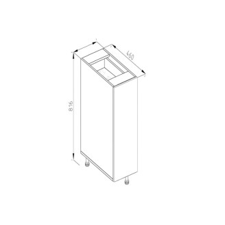 Кухонна секція нижня Н 15 карго LUX Аріель Світ меблів 
