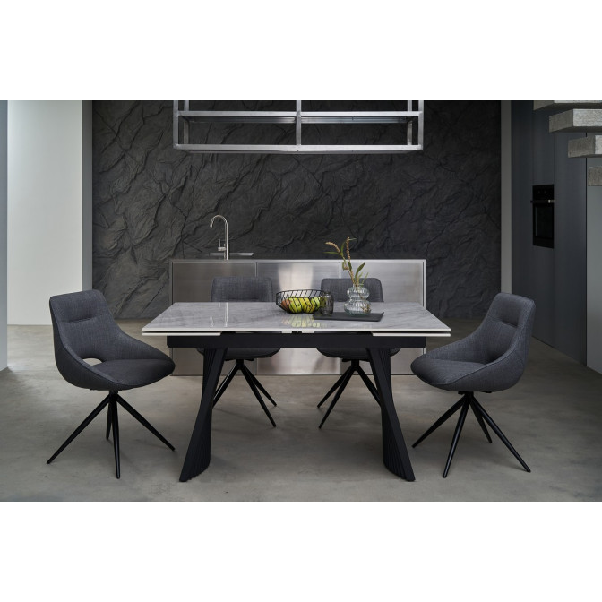 Керамический стол Олимпия ТМL-985 грецкий ребекка  +  черный Vetro mebel
