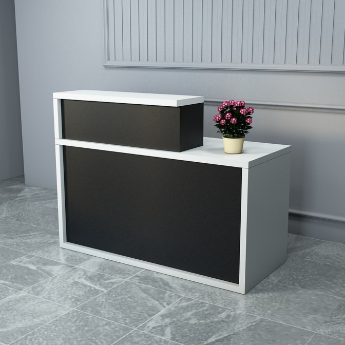 Ресепшин-4 стол стойка 1600 Белый Гамма стиль