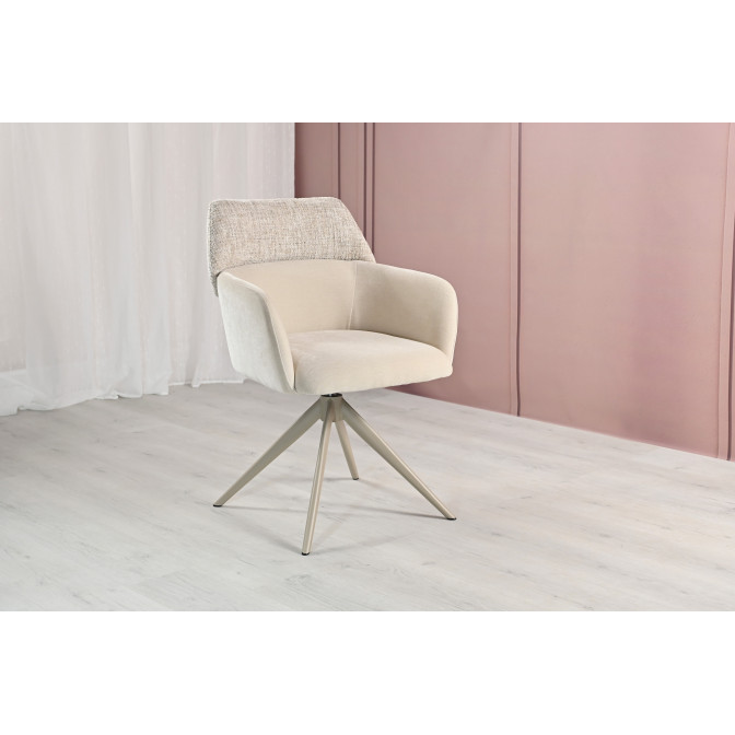 Стілець поворотний R-165 тофу  +  капучино Vetro mebel