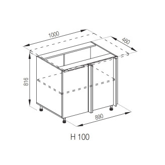 Кухонна секція нижня Н 100 Аліса Світ меблів  