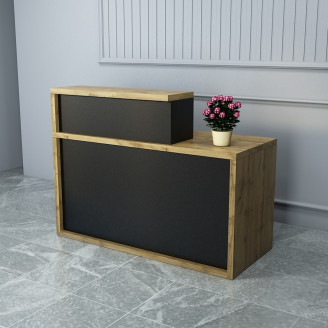 Ресепшин-4 стіл стійка 1600 Дуб Аппалачі Гамма стиль