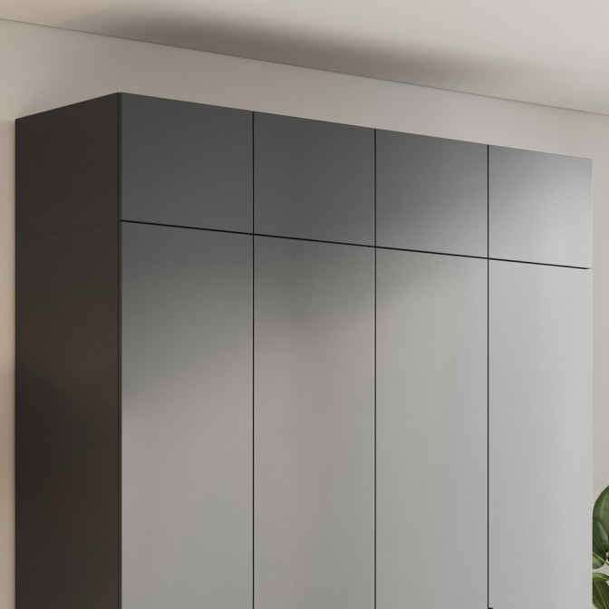 Антресоль 4Дв Дони / Doni Графит MiroMark DN-04-GT