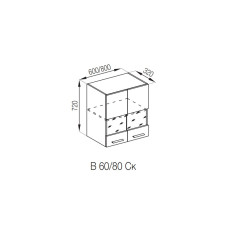 Кухонна секція верхня В 80Ск Б'янка Світ меблів
