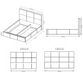 Кровать 1,6x2,0 Лилу / Lily Серый MiroMark LY-36-GC