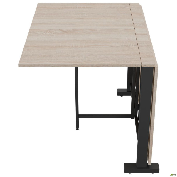 Раскладной стол Fold 2 FL2 1400 (1380/210х1000х750Н) черный/Дуб Сонома AMF