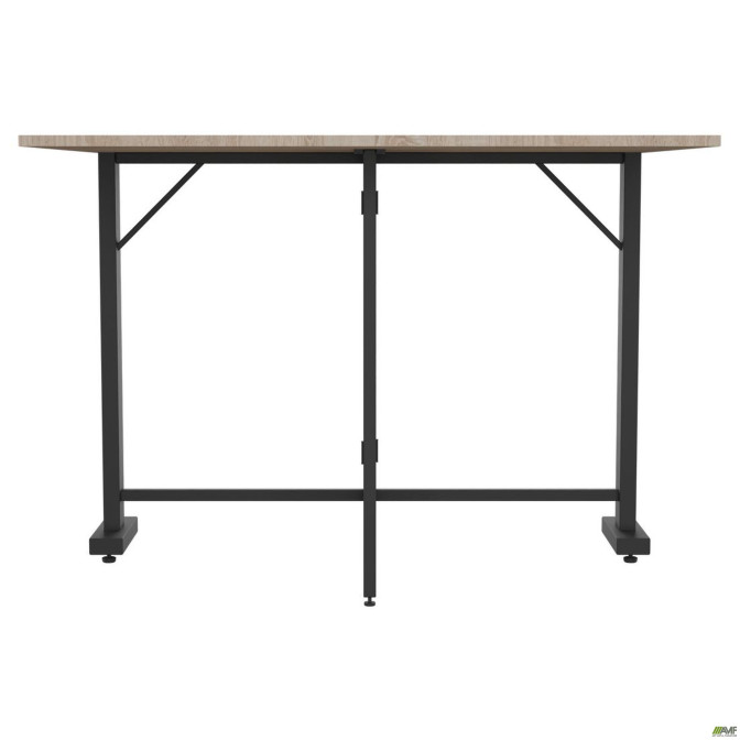 Раскладной стол Fold 2 FL2 1400 (1380/210х1000х750Н) черный/Дуб Сонома AMF