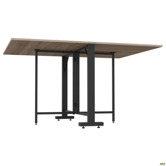 Раскладной стол Fold 2 FL2 1400 (1380/210х1000х750Н) черный/Дуб Сонома AMF