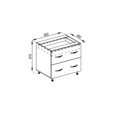 Кухонная секция нижняя Н 80 Ш ( + ВШ) FAVORIT Оля Мир мебели 