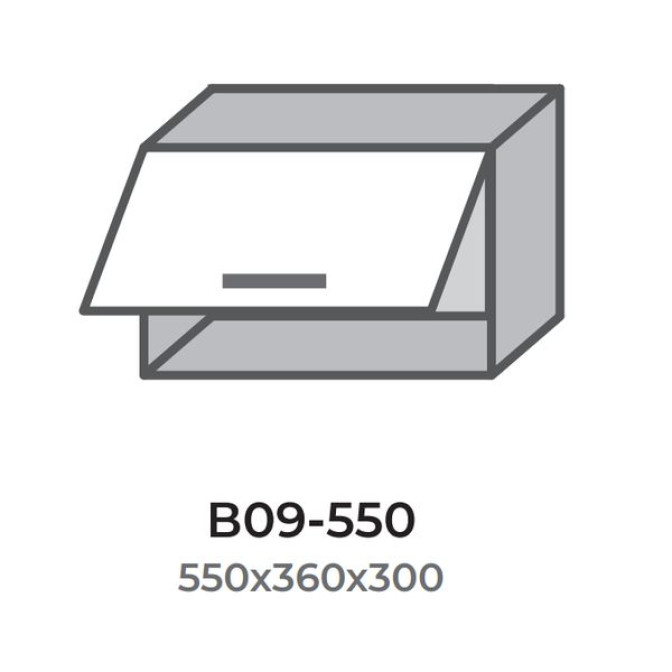 Кухонна секція В09-550 верхня 550 горизонт 300 висота 360 один фасад Модерн Еверест  