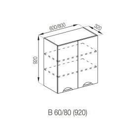Кухонна секція верхня В 80 (h-920) Адель Люкс Світ меблів