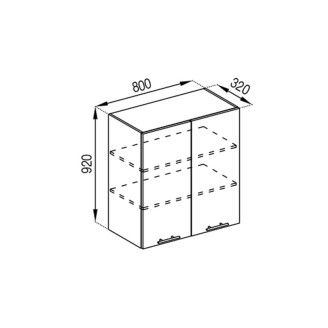 Кухонна секція верхня В 80 (h-920) Адель Світ меблів