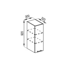 Кухонна секція верхня 30 (h-920) Адель Світ меблів