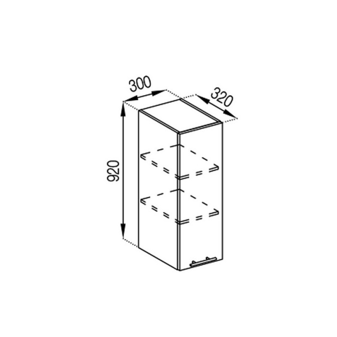 Кухонна секція верхня 30 (h-920) Адель Світ меблів