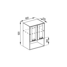 Кухонная секция верхняя В 60 2Д п/мікрохв. (920) Доминика Мир мебели