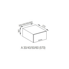 Кухонна секція антресоль А 80 (570) Б'янка Світ меблів 