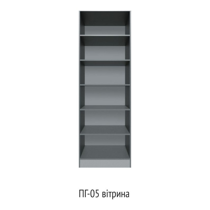Гардеробна ПГ-05 Вітрина 2100*500 Київський Стандарт