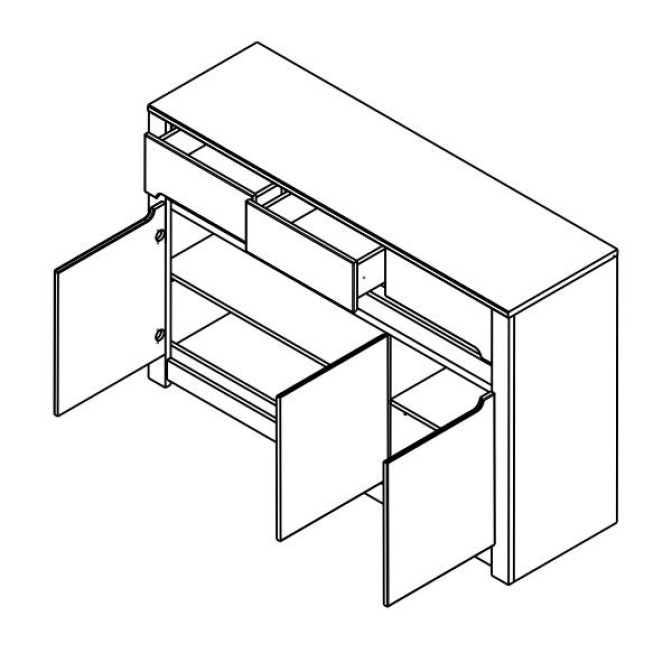 Комод Эрика KOM3D3S Gerbor Холдинг