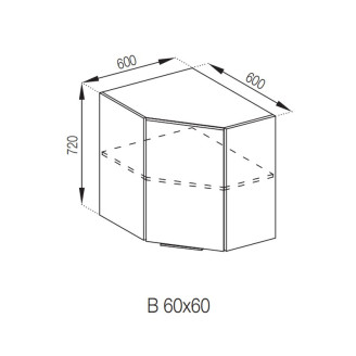 Кухонная секция верхняя 60*60 Милана Мир мебели 