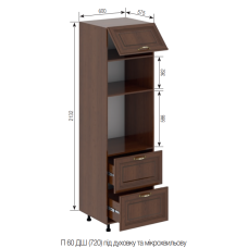 Кухонная секция пенал П 60 ДШ п/мікрохв. FAVORIT Роксана Мир мебел