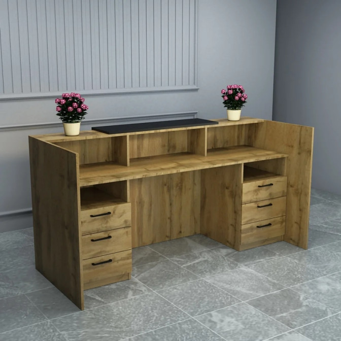 Ресепшин-1 стол стойка Дуб Аппалачи Гамма стиль