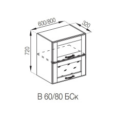 Кухонная секция верхняя В 80 БСк Доминика Мир мебели
