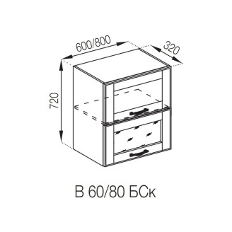 Кухонна секція верхня В 80 БСк Домініка Світ меблів